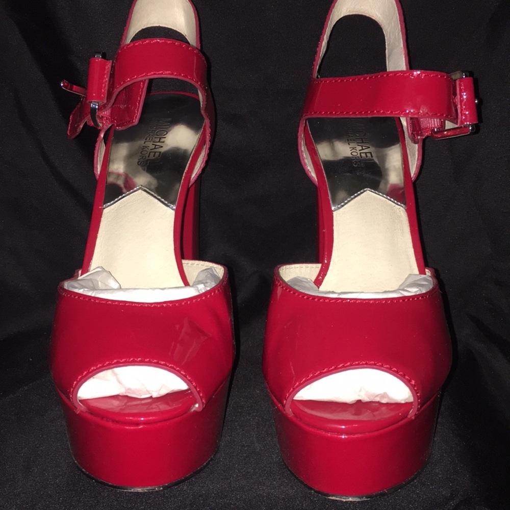 Michael Kor’s London open toe platforms